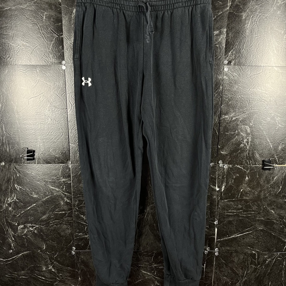 Under Armour Boy's Black Fleece Sweatpants Jogger XL (14)